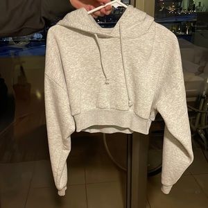 Cropped xxs aritzia heather gray sweatshirt worn only a few times